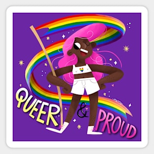 Queer & Proud - rainbow heart Magnet